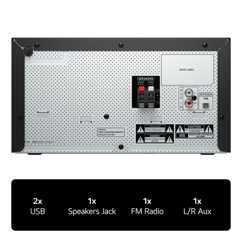 LG CK43N Mini Hi-Fi System 300 Watt in Black Black - image 5