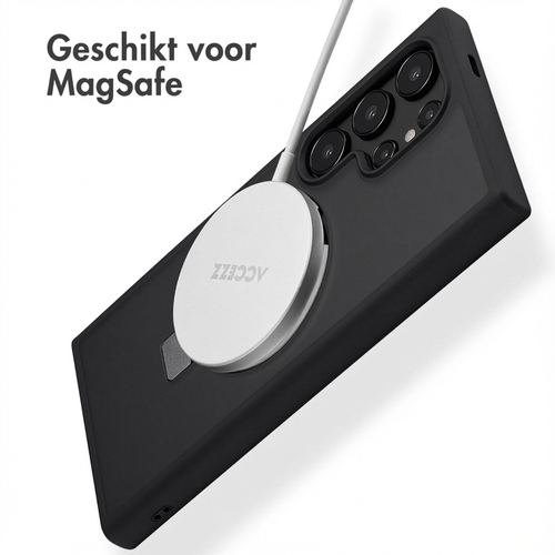 Accezz Ring Stand Backcover met MagSafe Samsung Galaxy S24 Ultra - Zwart, afbeelding 2