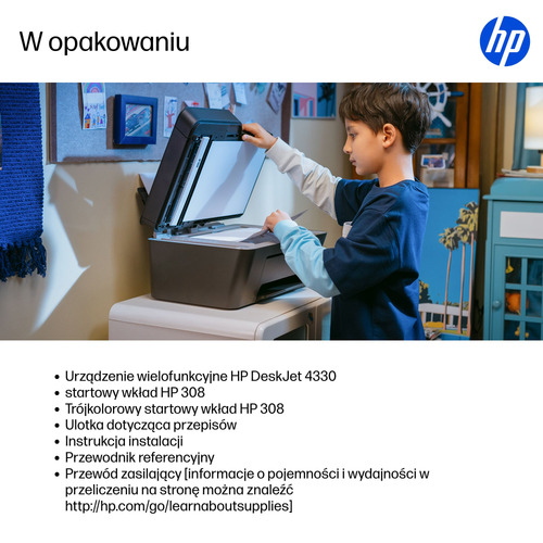 HP Inc. Urządzenie wielofunkcyjne DeskJet 4330 All-in-One AJ4X9B