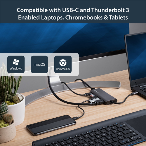 StarTech.com USB C Multiport Adapter - USB-C Travel Dock to 4K HDMI, 3x USB 3.0 Hub, SD/SDHC, GbE – image 8