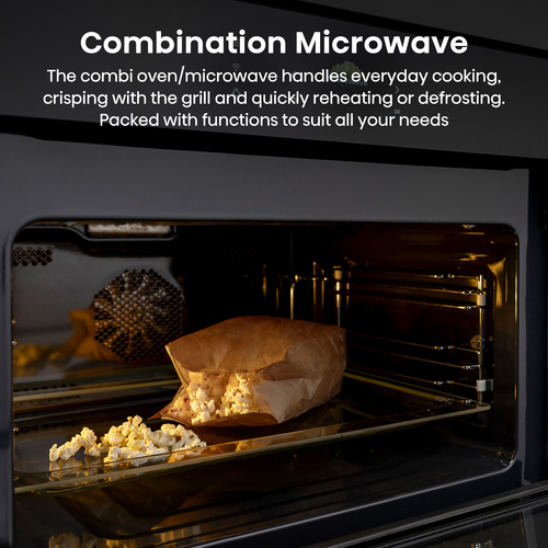 Hisense Hi8 BlackLine BIM4AH8UKWF Compact Electric Oven with Microwave  Jet Black, Black - image 5