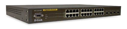 D-Link 24-Port 10/100/1000Mbps Copper Gigabit Managed Switch + 4 Mini GBIC ports