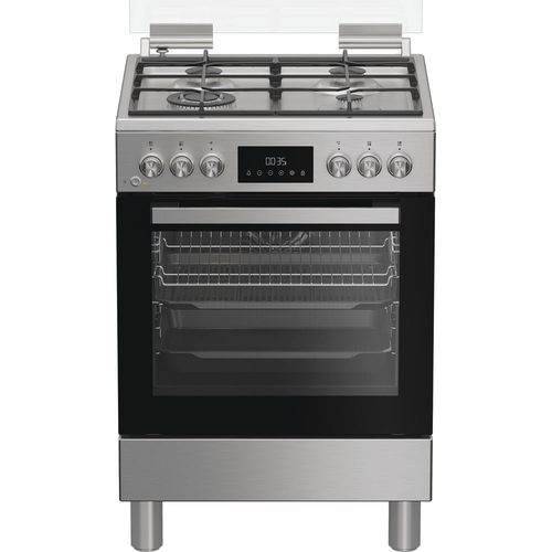 Hotpoint H6G8LMSAWX Freestanding cooker Electric Gas Stainless steel