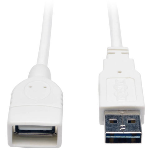 UR024-010-WH Tripp Lite 10 pies USB 2.0 Cable de extensión de alta velocidad reversible A a AM / F blanco