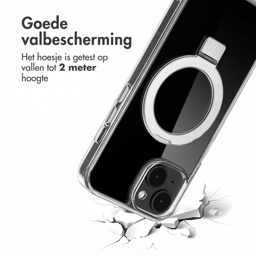 Accezz Ring Stand Backcover met MagSafe iPhone 14 - Transparant, afbeelding 4