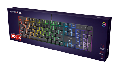 Trust GXT866 TORIX MECHANICAL KEYBOARD US QWERTY Toetsenbord Zwart, afbeelding 7