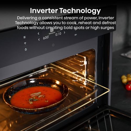 Hisense Hi8 BlackLine BIM4AH8UKWF Compact Electric Oven with Microwave  Jet Black, Black - image 7