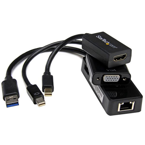 JUEGO DE ADAPTADORES MINI DP HDMI Y VGA ETHERNET SURFACE 4 UPC 0065030859110 - MSTP3MDPUGBK