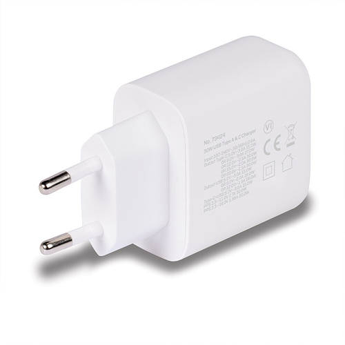 LINDY USB Type A & C Charger 30W, weiß, afbeelding 2