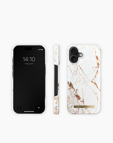 iDeal of Sweden Printed Case MagSafe iPhone 16 Plus Carrara Gold