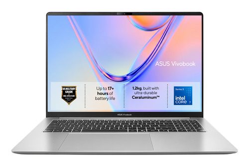 ASUS Vivobook S16 S5652MA-TK097W Intel Core 7 350 Ноутбук 40,6 cm (16") WUXGA 16 GB LPDDR5x-SDRAM 512 GB Твердотельный накопитель (SSD) Wi-Fi 6 (802.11ax) Windows 11 Home Серебристый