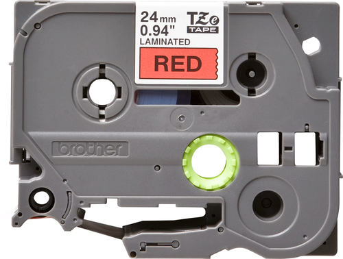 Brother P-Touch TZe Laminated Tape 24mm x 8mm Black on Red TZE451 - image 2
