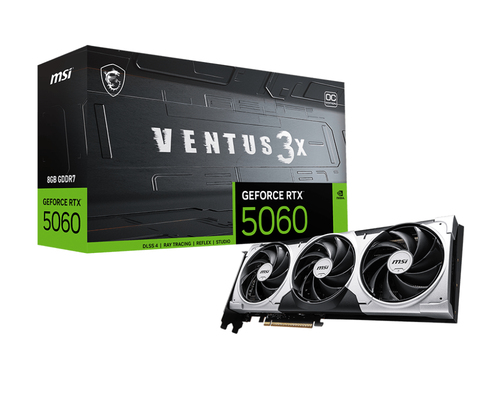 MSI GEFORCE RTX 5060 8G VENTUS 3X OC видеокарта NVIDIA 8 GB GDDR7