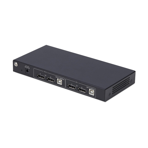 StarTech.com 2-Port Dual-Monitor DP KVM Switch wVideo Matrix, 4K 60Hz - KVM  audio  USB switch, afbeelding 2