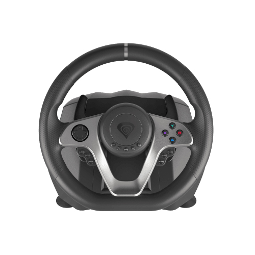GENESIS Seaborg 400 Черный, Серебристый USB Рулевое колесо+педали Nintendo Switch, ПК, PlayStation 4, Playstation 3, Xbox 360, Xbox One, Xbox One S, Xbox One X