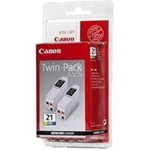Canon BCI, 21Clr Color Twin Blister Pack Without Security
