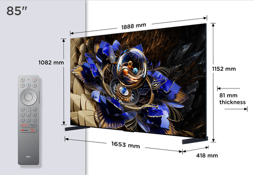TCL 85X11K TV 2.16 m (85") 4K Ultra HD Smart TV Wi-Fi Black 6500 cd/m² – image 4