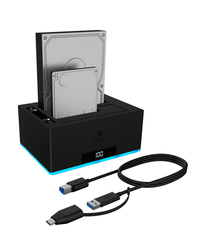 ICY BOX IB-127CL-U3 Dockingstation voor 2x HDD/SSD met clone functie, afbeelding 2