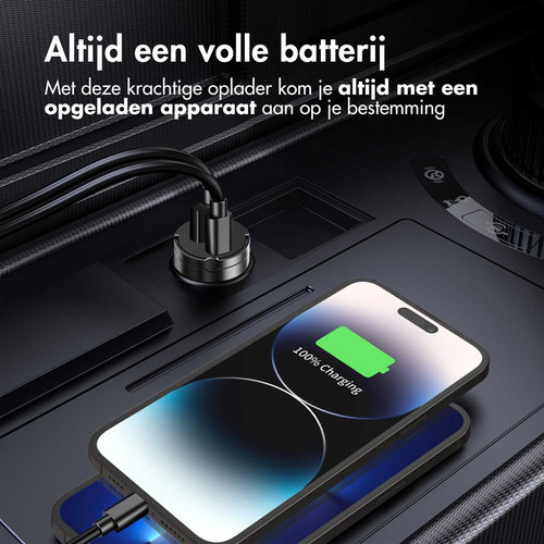 <div>Met de Accezz autolader laad je onderweg razendsnel je apparaten op. Dankzij de USB-C en USB-A poort en ondersteuning voor Power Delivery 3.0 en, afbeelding 2
