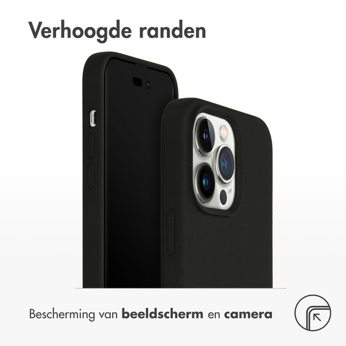 Accezz Liquid Silicone Backcover iPhone 14 Pro Max - Zwart, afbeelding 4