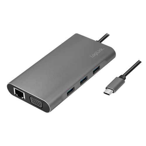 LogiLink UA0383 laptop dock/port replicator Wired USB 3.2 Gen 1 (3.1 Gen 1) Type-C Silver