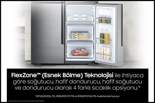Samsung RF50K5920SL side-by-side refrigerator Freestanding – image 3