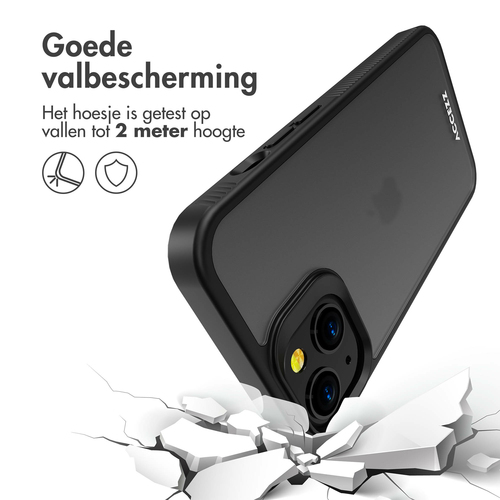 Accezz Rugged Frosted Backcover iPhone 13 Telefoonhoesje Zwart, afbeelding 4
