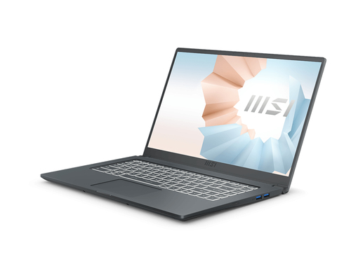 MSI Modern 15 A11M-1050XES Intel® Core™ i7 i7-1195G7 Ноутбук 39,6 cm (15.6") Full HD 16 GB DDR4-SDRAM 512 GB Твердотельный накопитель (SSD) Wi-Fi 6 (802.11ax) Free DOS Серый