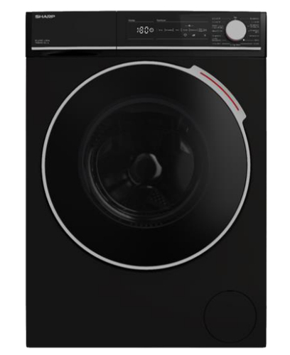 Sharp ES-NFH714CBNA-DE стиральная машина Фронтальная загрузка 7 kg 1400 RPM Черный