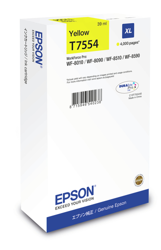 Epson T7554 Yellow Ink Cartridge 39ml - C13T755440