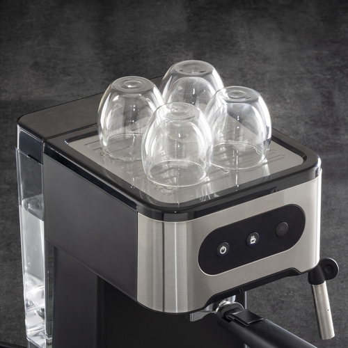 Daewoo Unisex Dual Cup 20 Bar 'Flava' Espresso Coffee Machine w/ Milk Frother 1.5L in Silver Size: 1500ml Silver 1500ml female - image 6