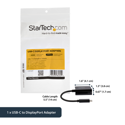 StarTech.com USB C to DisplayPort Adapter - 4K – image 8