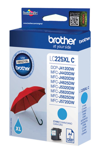 Tinte Brother LC-225XLC Cyan