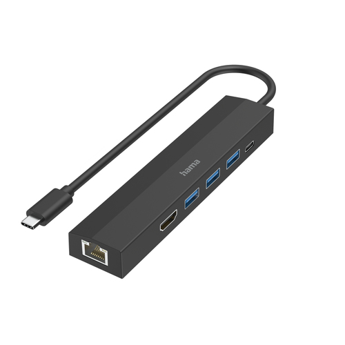 Hama 00200144 хаб-разветвитель USB 3.2 Gen 1 (3.1 Gen 1) Type-C 5000 Мбит/с Черный