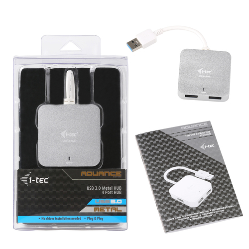 i-tec USB 3.0 Metal Passive HUB 4 Port usb-hub, afbeelding 7