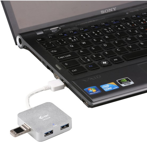 i-tec USB 3.0 Metal Passive HUB 4 Port usb-hub, afbeelding 4