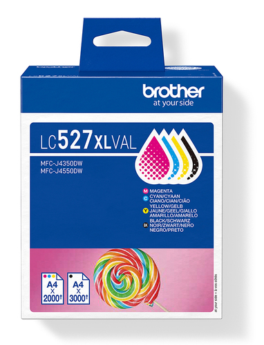 Brother LC527XLVAL Ink Cartridge High Yield Value Pack Cmyk LC527XLVAL - image 1