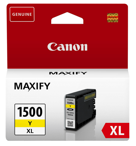 Canon PGI1500XLY Yellow High Yield Ink Cartridge 12ml - 9195B001