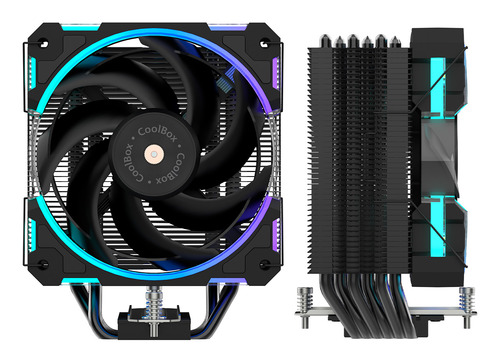 CoolBox Refrigerador CPU H6 Ring ARGB