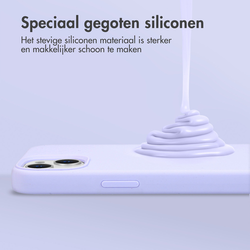 Accezz Liquid Silicone Backcover iPhone 15 Telefoonhoesje Paars, afbeelding 5