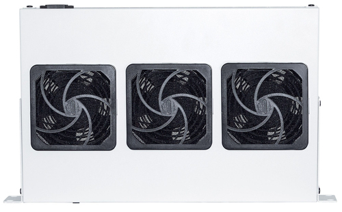 Ventilatorunit, 3 ventilatoren, 19-Inch, 1HE, Grijs, afbeelding 8