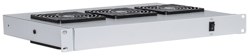 Ventilatorunit, 3 ventilatoren, 19-Inch, 1HE, Grijs, afbeelding 2