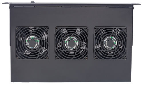 Ventilatorunit, 3 ventilatoren, 19-Inch, 1HE, Zwart, afbeelding 5