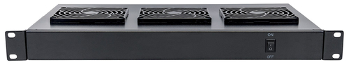 Ventilatorunit, 3 ventilatoren, 19-Inch, 1HE, Zwart, afbeelding 3