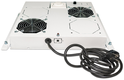 Ventilatorunit, 2 ventilatoren, Dakmontage, Thermostaat, Grijs, afbeelding 2