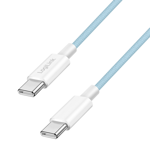 LogiLink CU0349, 1,5 m, USB C, USB C, USB 2.0, 0,48 Gbit/sek., Blå