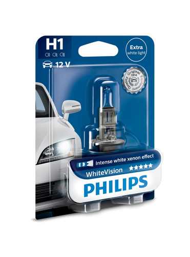 Philips WhiteVision 12258WHVB1 autotule pirn H1 55 W Halogeen