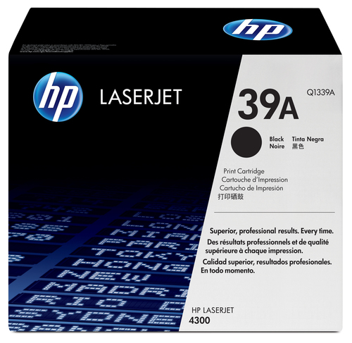 Tóner HP 39A Negro 18000 Páginas Q1339A - Hewlett Packard