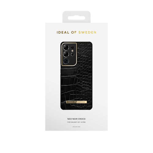 iDeal of Sweden Atelier Case Galaxy S21U Neo Noir Croco Rcyld Mtr – image 3