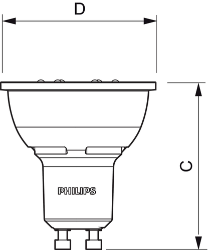 Philips CorePro LED GU10 4,5-50W 36gr 3000K LED3380, afbeelding 2